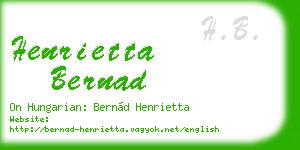 henrietta bernad business card
